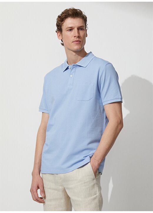 Altınyıldız Classics Açık Mavi Erkek Polo T-Shirt 4A9000000002 2