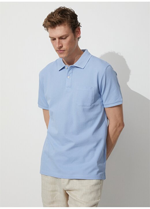 Altınyıldız Classics Açık Mavi Erkek Polo T-Shirt 4A9000000002 4