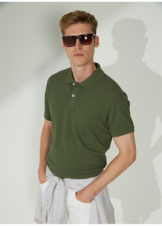 Altınyıldız Classics Polo Yaka Haki Erkek T-Shirt 4A9000000001 1
