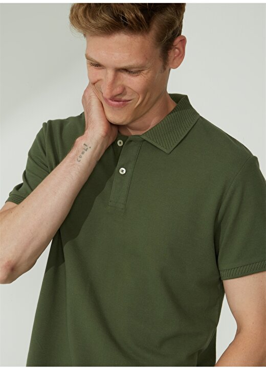 Altınyıldız Classics Polo Yaka Haki Erkek T-Shirt 4A9000000001 4