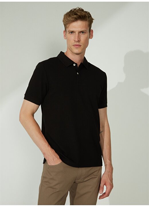 Altınyıldız Classics Polo Yaka Siyah Erkek T-Shirt 4A9000000001 1