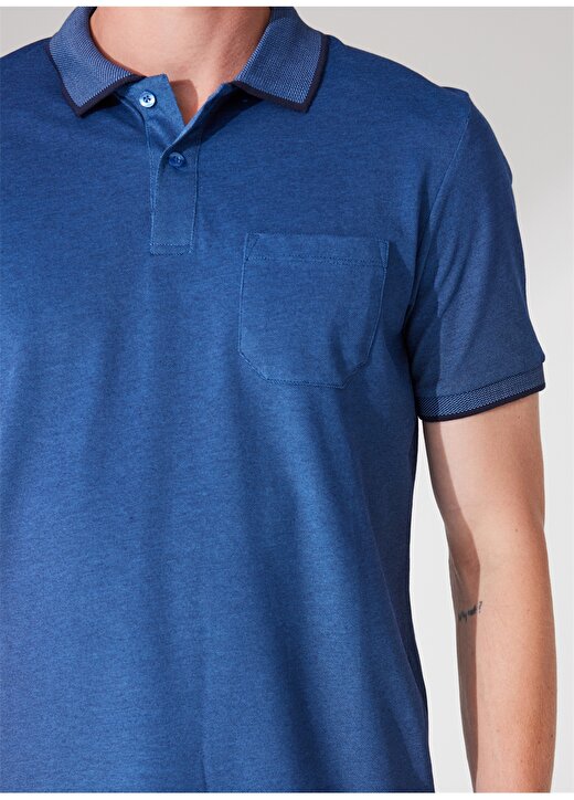 Altınyıldız Classics Lacivert Melanj Erkek Polo T-Shirt 4A9000000004 4
