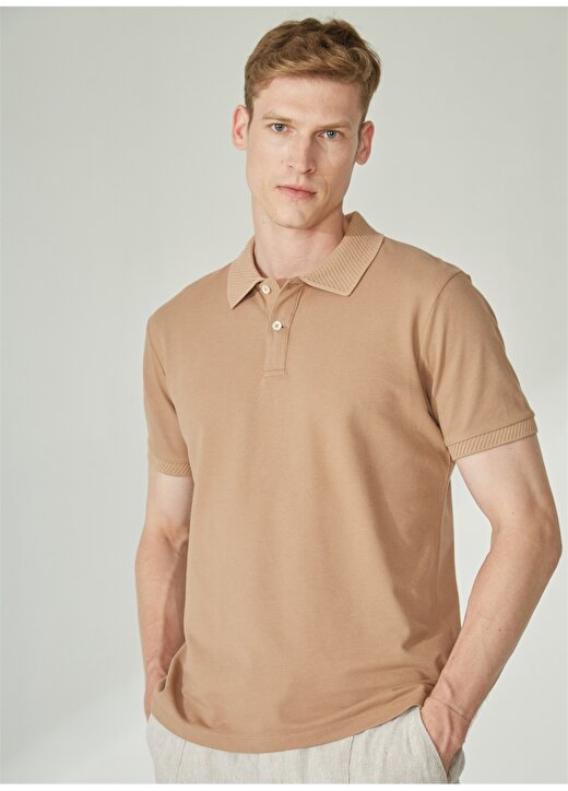 Altınyıldız Classics Polo Yaka Vizon Erkek T-Shirt 4A9000000001 1