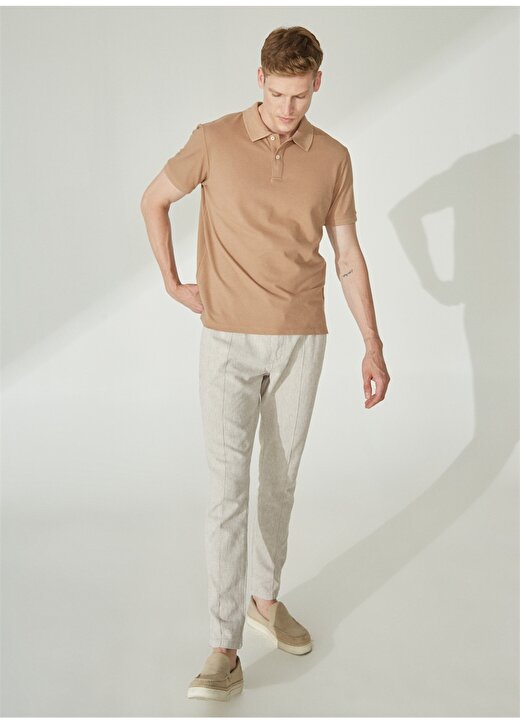 Altınyıldız Classics Polo Yaka Vizon Erkek T-Shirt 4A9000000001 2