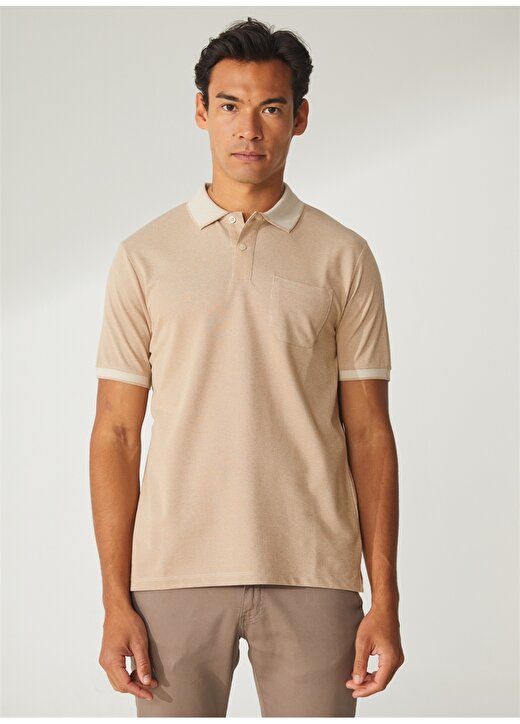Altınyıldız Classics Beyaz - Bej Erkek Polo T-Shirt 4A9000000004 3