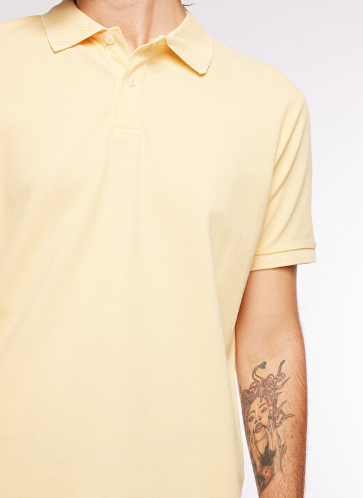 Altınyıldız Classics Polo Yaka Sarı Erkek T-Shirt 4A9000000001 4