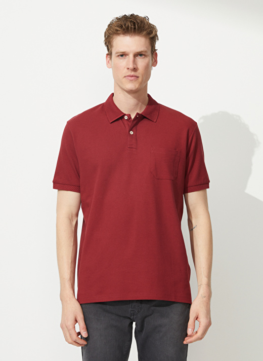 Altınyıldız Classics Polo Yaka Bordo Erkek T-Shirt 4A9000000002 1