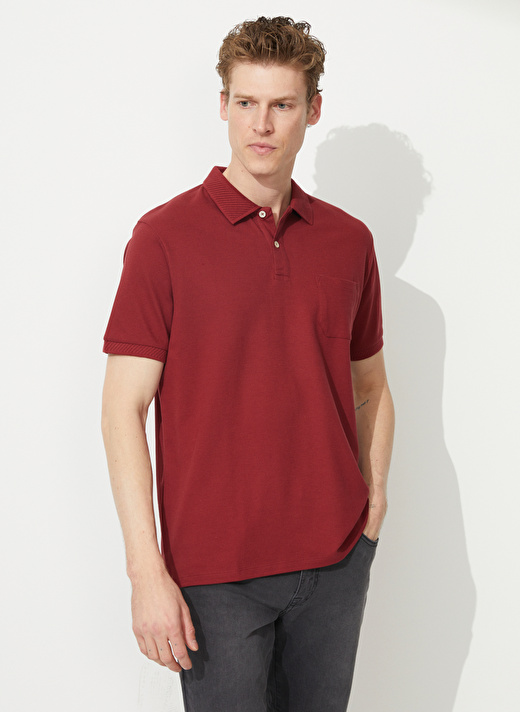 Altınyıldız Classics Polo Yaka Bordo Erkek T-Shirt 4A9000000002 3