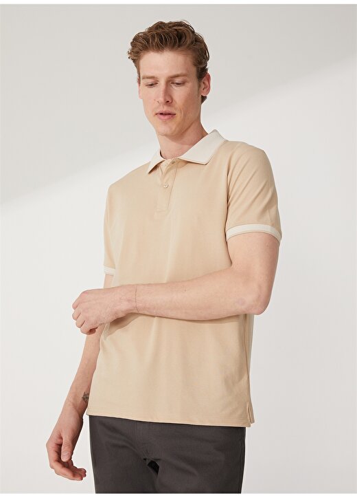 Altınyıldız Classics Polo Yaka Açık Bej Erkek T-Shirt 4A9000000003 1