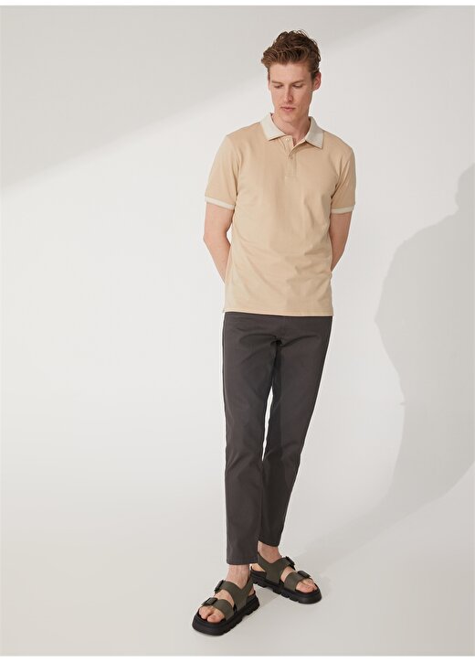 Altınyıldız Classics Polo Yaka Açık Bej Erkek T-Shirt 4A9000000003 3