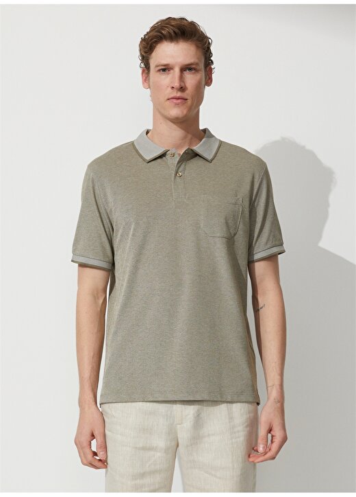 Altınyıldız Classics Nefti Melanj Erkek Polo T-Shirt 4A9000000004 1