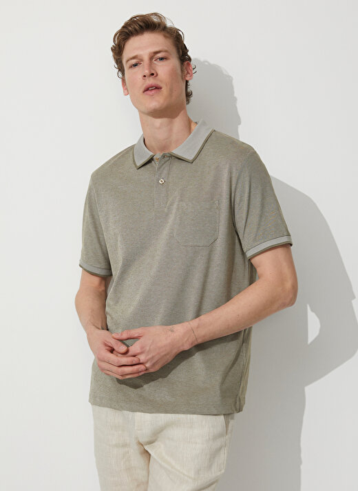 Altınyıldız Classics Nefti Melanj Erkek Polo T-Shirt 4A9000000004 4