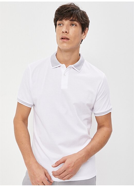 Altınyıldız Classics Polo Yaka Beyaz Erkek T-Shirt 4A9000000003 1