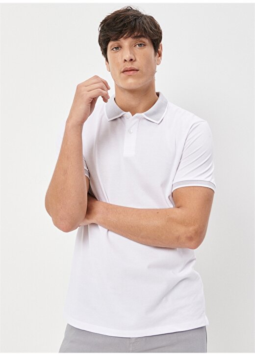 Altınyıldız Classics Polo Yaka Beyaz Erkek T-Shirt 4A9000000003 4