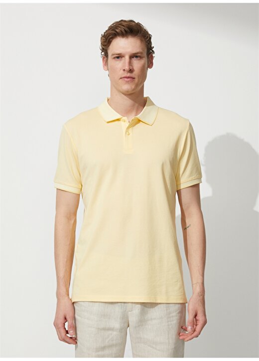 Altınyıldız Classics Sarı - Beyaz Erkek Polo T-Shirt 4A9000000003 1