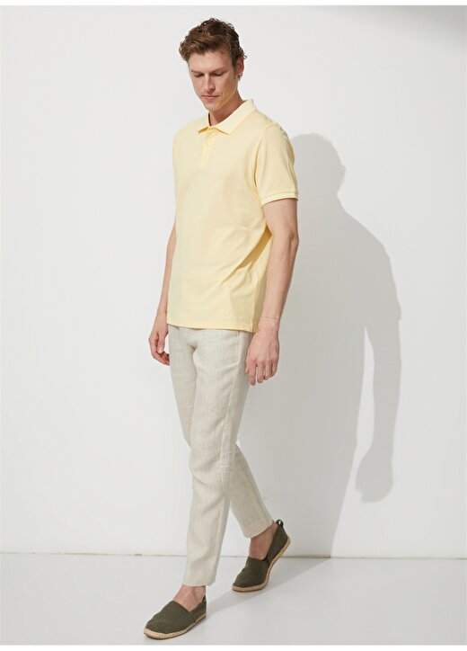 Altınyıldız Classics Sarı - Beyaz Erkek Polo T-Shirt 4A9000000003 2