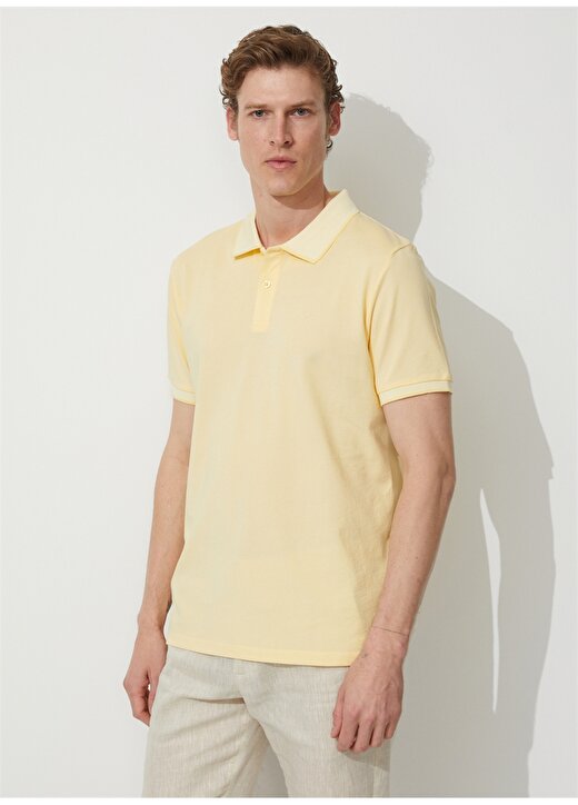 Altınyıldız Classics Sarı - Beyaz Erkek Polo T-Shirt 4A9000000003 3