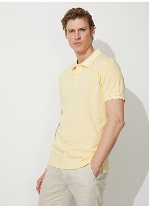 Altınyıldız Classics Sarı - Beyaz Erkek Polo T-Shirt 4A9000000003 4