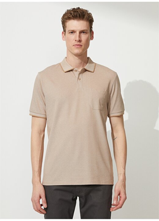 Altınyıldız Classics Beyaz - Vizon Erkek Polo T-Shirt 4A9000000004 1