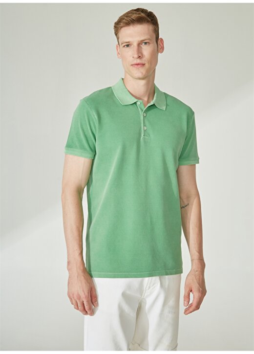 People By Fabrika Yıkamalı Mint Erkek Polo T-Shirt ALI23 3