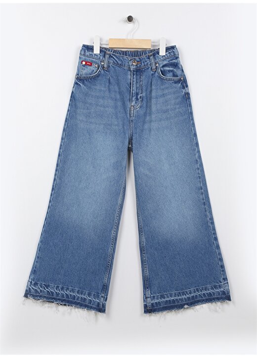 Lee Cooper SANDY MID BLUE Lastikli Bel Mavi Kız Çocuk Denim Pantolon 232 LCG 121011 1