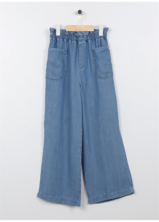 Lee Cooper Lastikli Bel Mavi Kız Çocuk Denim Pantolon 232 LCG 121006 LISA MID BLUE 1