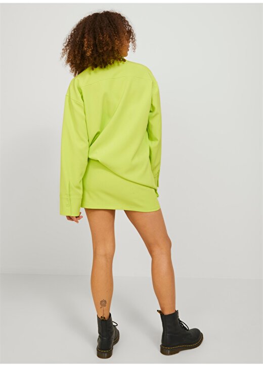 JJXX Klasik Yaka Açık Yeşil Kadın Gömlek 12227471 2