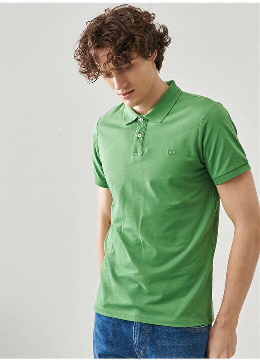 Lee Polo Yaka Yeşil Erkek T-Shirt L211810300_Kısa Kollu Polo Tshirt 4