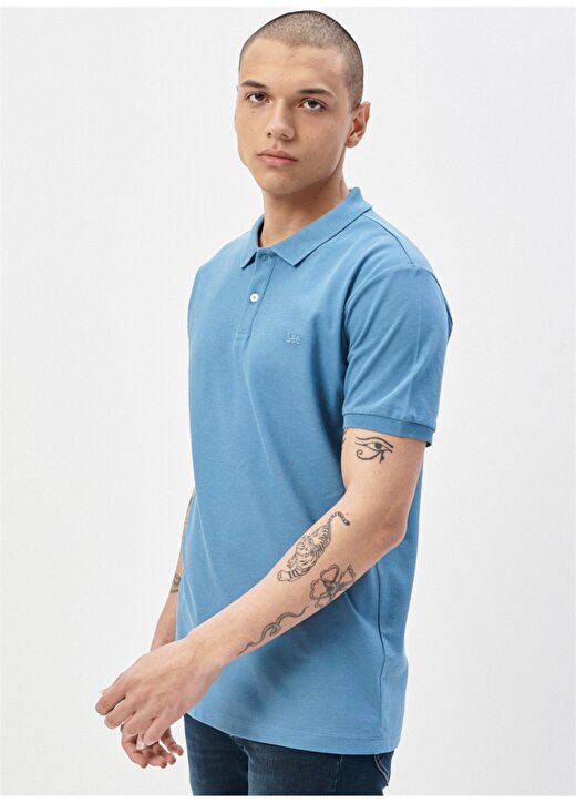 Lee Polo Yaka Açık Mavi Erkek T-Shirt L211810404_Polo Yaka Tişört 2