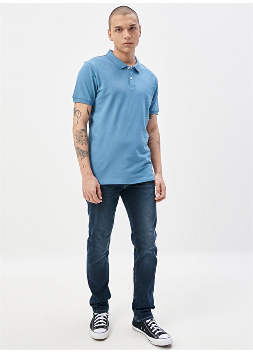 Lee Polo Yaka Açık Mavi Erkek T-Shirt L211810404_Polo Yaka Tişört 4