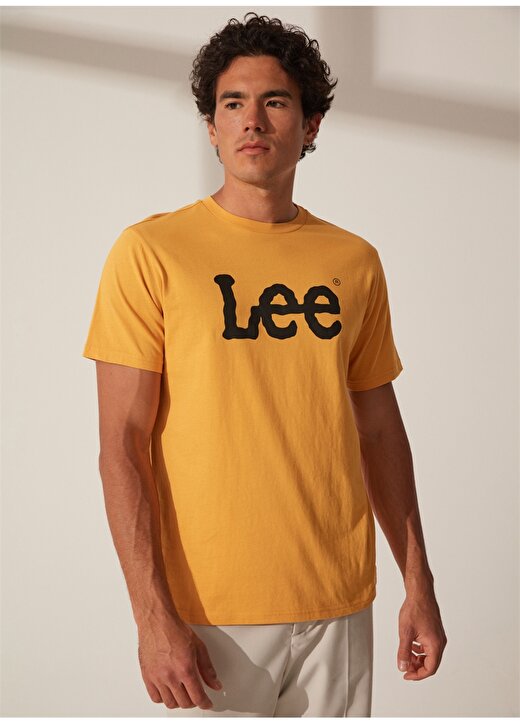 Lee Bisiklet Yaka Sarı Erkek T-Shirt L65QAI200_EU Coll.M Big Logo 1