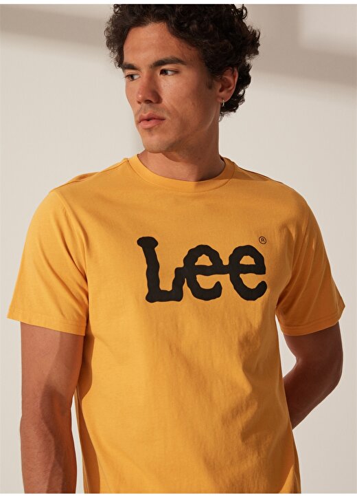 Lee Bisiklet Yaka Sarı Erkek T-Shirt L65QAI200_EU Coll.M Big Logo 2
