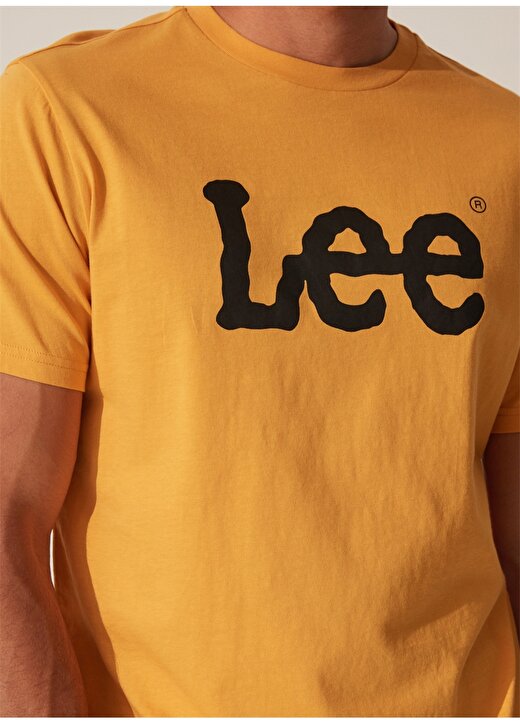 Lee Bisiklet Yaka Sarı Erkek T-Shirt L65QAI200_EU Coll.M Big Logo 3