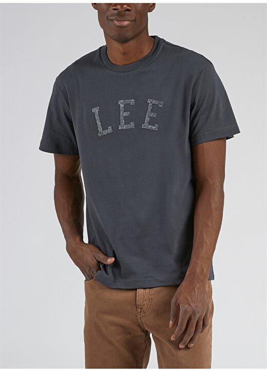 Lee Bisiklet Yaka Siyah Erkek T-Shirt L69OFEON_Bisiklet Yaka T-Shirt 1