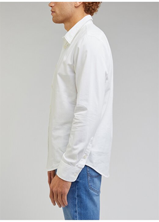 Lee Regular Fit Beyaz Erkek Gömlek LL37BMLJ_Uzun Kollu Gömlek 4