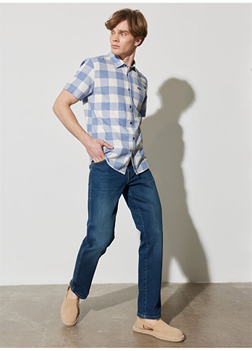 Wrangler Texas Jean Pantolon Erkek Normal Bel Straight Denim Pantolon W12102458 4