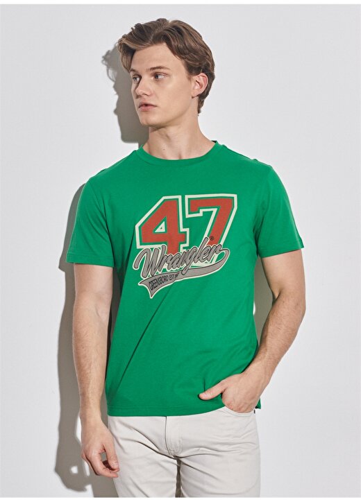 Wrangler Bisiklet Yaka Yeşil Erkek T-Shirt W231228300_Bisiklet Yaka T-Shirt 1