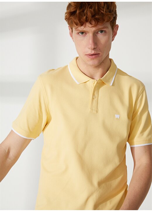 Wrangler Polo Yaka Sarı Erkek T-Shirt W7BHK4XCU_Polo Yaka T-Shirt 2
