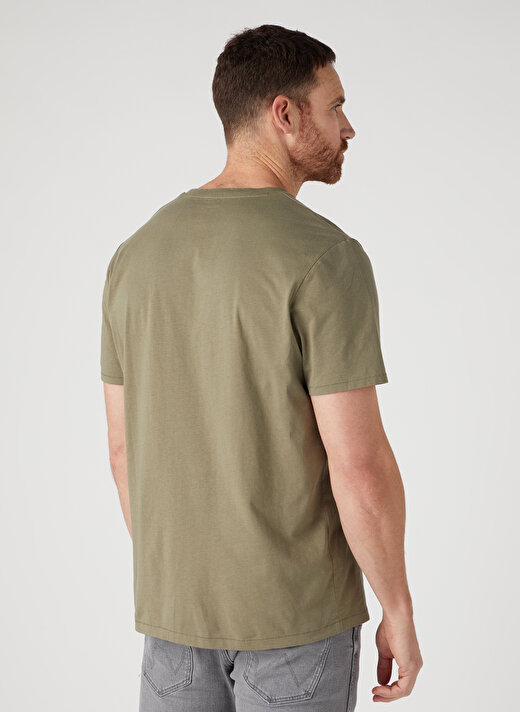 Wrangler Bisiklet Yaka Yeşil Erkek T-Shirt W752D3330_Bisiklet Yaka T-shirt 4