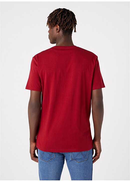 Wrangler Bisiklet Yaka Kırmızı Erkek T-Shirt W70SD3XRO_Bisiklet Yaka T-Shirt 3