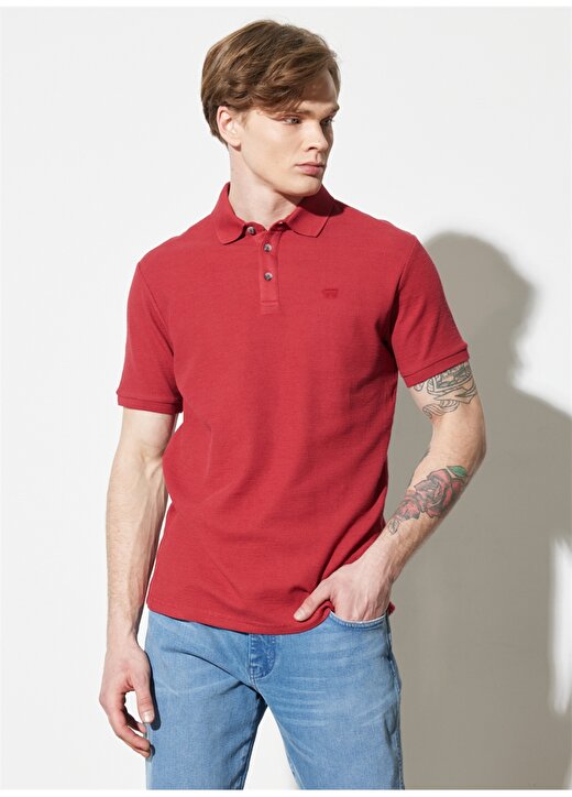 Wrangler Polo Yaka Kırmızı Erkek T-Shirt W231325600_Polo Yaka Tshirt 2