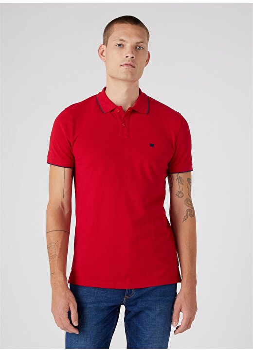 Wrangler Polo Yaka Kırmızı Erkek T-Shirt W7BHK4X47_Polo Yaka T-Shirt 1