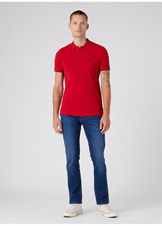Wrangler Polo Yaka Kırmızı Erkek T-Shirt W7BHK4X47_Polo Yaka T-Shirt 3