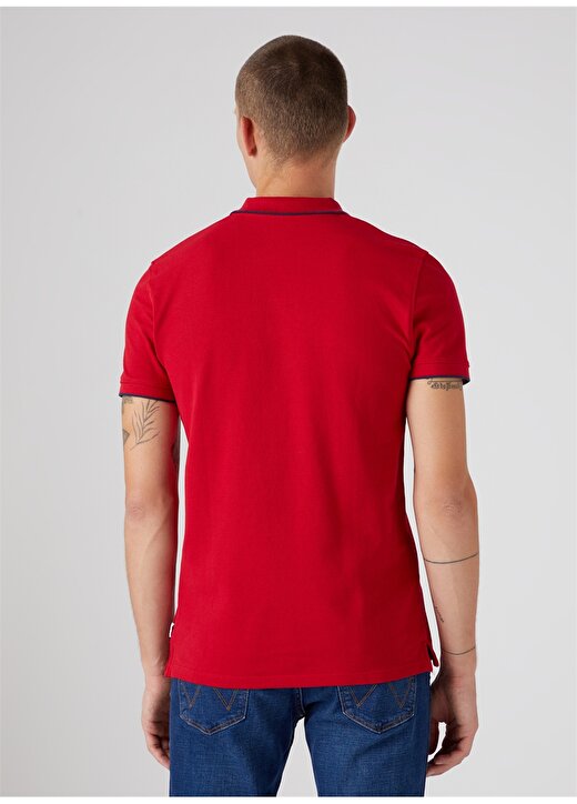 Wrangler Polo Yaka Kırmızı Erkek T-Shirt W7BHK4X47_Polo Yaka T-Shirt 4