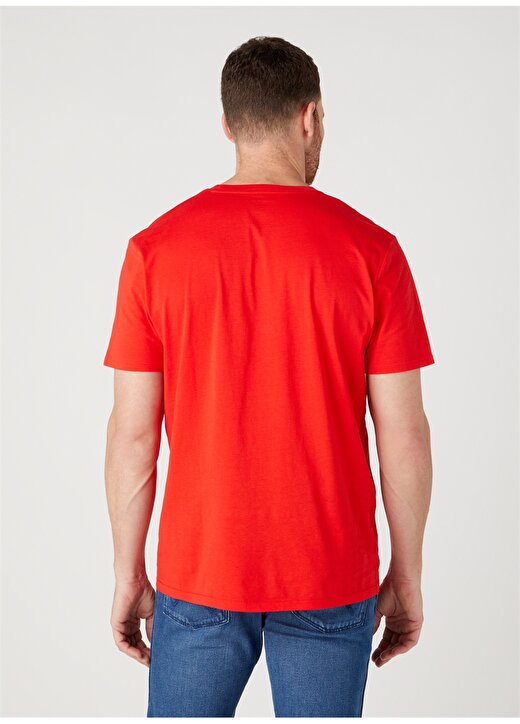Wrangler Bisiklet Yaka Kırmızı Erkek T-Shirt W752D3R06_Bisiklet Yaka T-Shirt 3