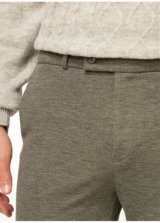 Fabrika Gri Erkek Normal Slim Fit Chino Pantolon F3WM-PNT904 4