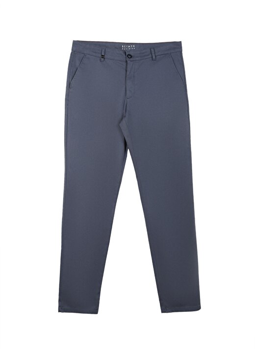 Privé Normal Bel Boru Paça Comfort Fit Gri - Mavi Erkek Pantolon 4BX012320002 1