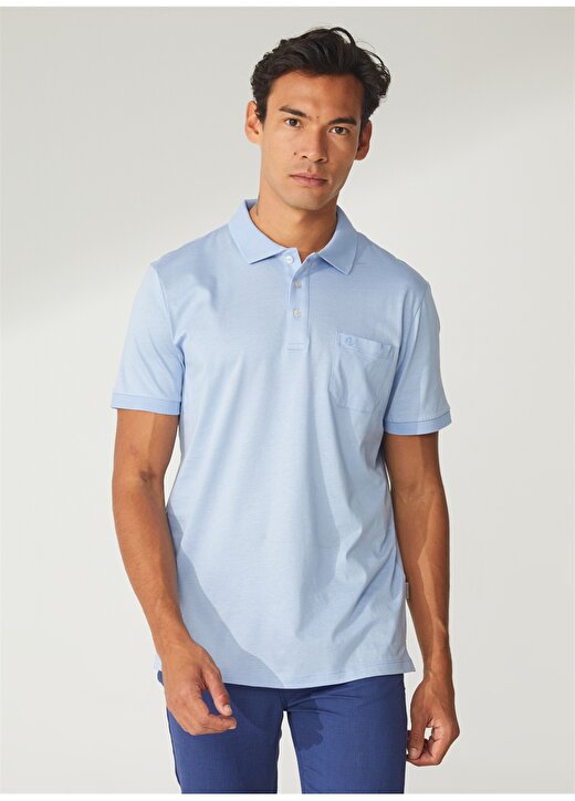 Privé Polo Yaka Açık Mavi Erkek T-Shirt 4BX482320001 3