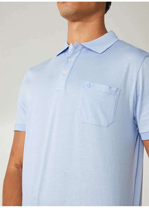 Privé Polo Yaka Açık Mavi Erkek T-Shirt 4BX482320001 4