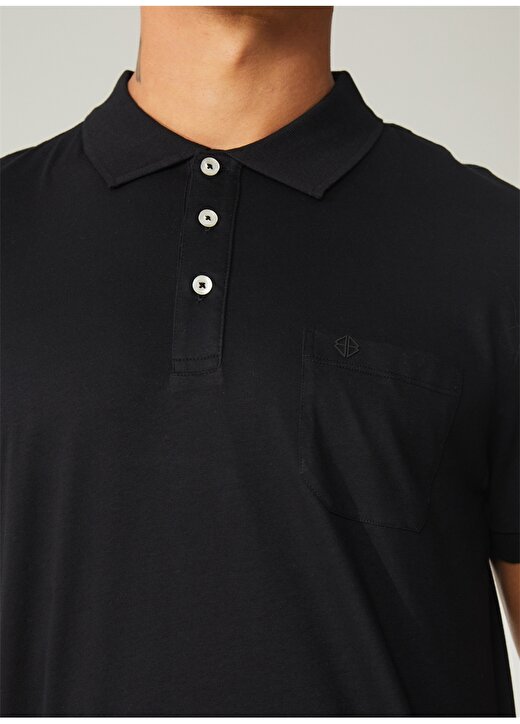 Privé Polo Yaka Siyah Erkek T-Shirt 4BX482320001 4